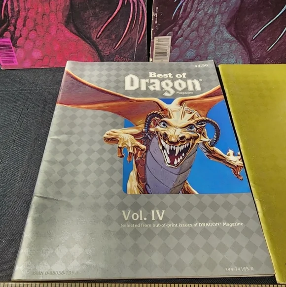 Vintage Dungeons & Dragons Best Of Dragon Magazine Volume 1-5 Used Great Shape - Picture 5 of 6
